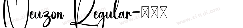 Neuzon Regular字体转换